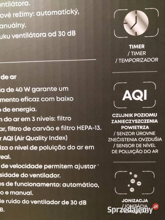NAJTANIEJ Oczyszczacz Powietrza 40W Filtr Hepa AGD drobne Zabrze