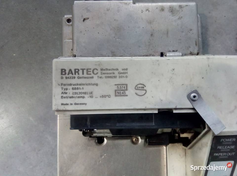 Drukarka Bartec wydawki cysterny paliwa licznika Układ paliwowy Części samochodowe Rzędowice
