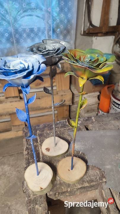 Róże stalowe rękodzieło Polskie wielkopolskie Leszno