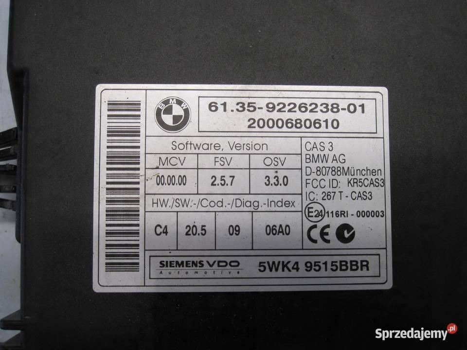 BMW E81 I E87 LIFT 10r moduł komfortu 9226238 Części samochodowe