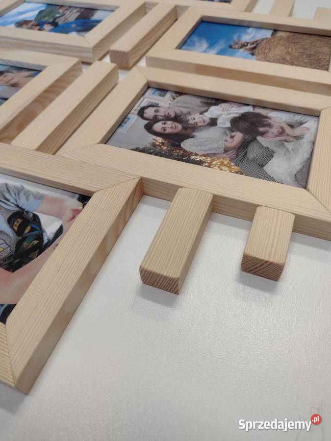 Drewniana Multirama Ramka Na 6 Zdjęć 10x15 Warszawa