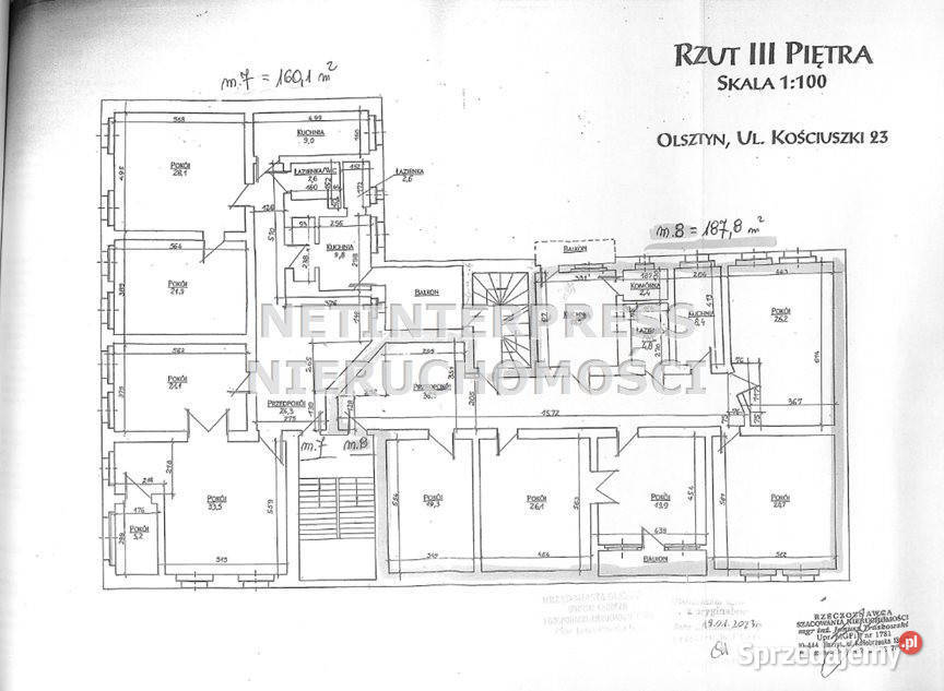 Mieszkanie Olsztyn 1601m2 5 pokoi sprzedam