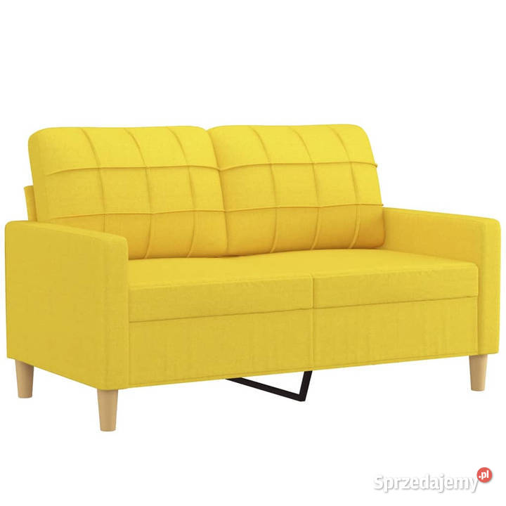 2osobowa sofa z poduszkami jasnożółta 120 Sofy i kanapy Warszawa sprzedam