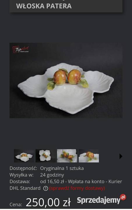 Patera Ceramika Włoska Wola Podłężna