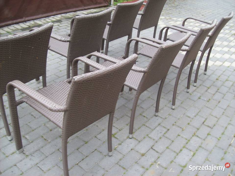 krzesło z techno ratanu kolor ciemny krzesła sprzedam