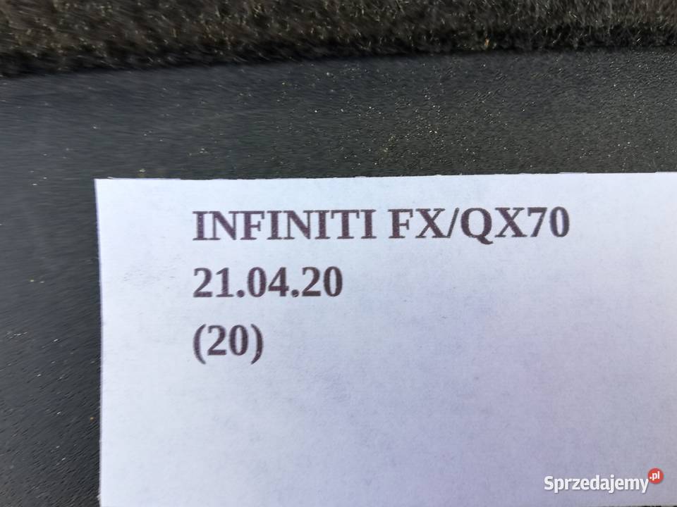WYPELNIENIE BAGAŻNIKA KOŁA INFINITI QX70 FX35 osobowe Nowy Tomyśl