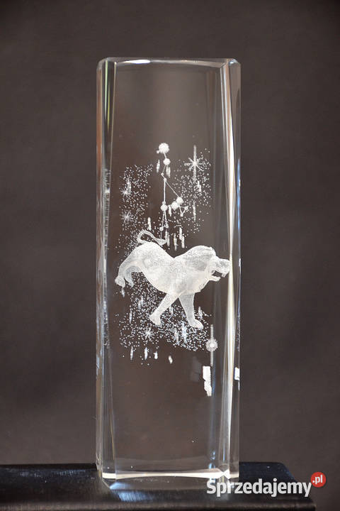 Kryształ 3D grawer wewnętrzny Zodiak LEW gift na Środa Wielkopolska