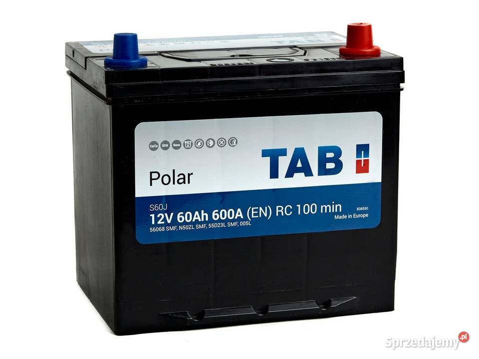 Akumulator TAB POLAR S 60Ah 600A JAPAN Prawy Chełm