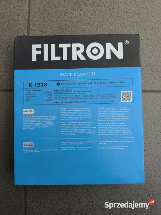 Filtr Kabinowy Filtron K1223 Opel Astra J zachodniopomorskie Kamień Pomorski