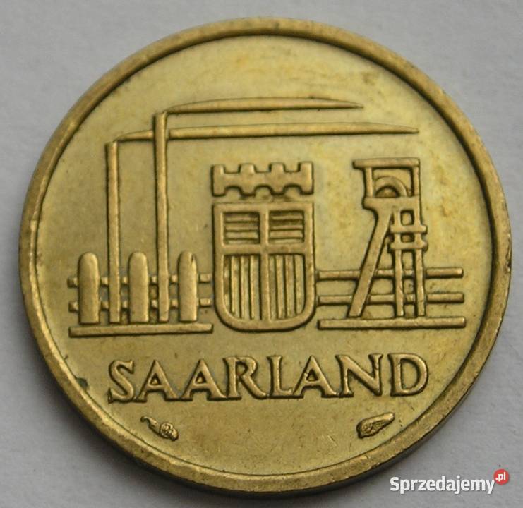 SAARA 10 FRANKÓW 1954 Łódź