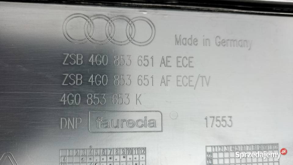 Grill atrapa Audi A6 C7 lift PDC chrom używany Części samochodowe Chocianów sprzedam