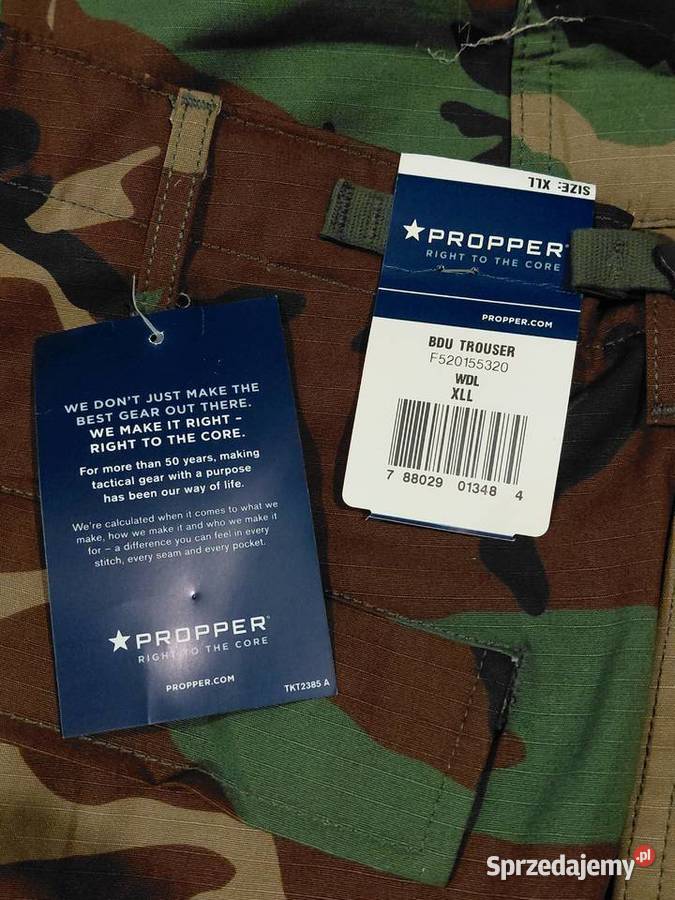 Spodnie BDU woodland PROPPER XLL cotton dolnośląskie
