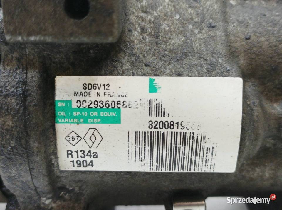 SPRĘŻARKA KLIMATYZACJI 8200819566 12 Renault