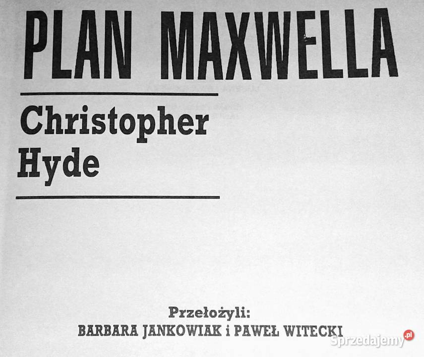 Plan Maxwella Christopher Hyde miękka Chełm