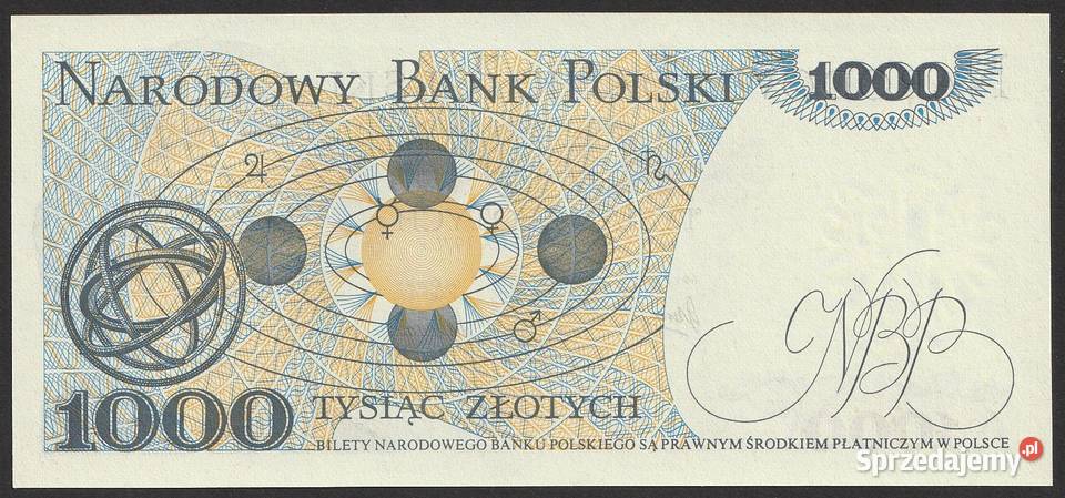 Polska 1000 złotych 1975 Kopernik AM stan Łódź