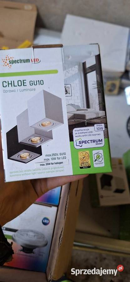 Oprawa nadtynkowa CHLOE GU10 kwadrat czarny Myszków