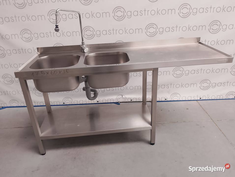 Stół z 2 zlewamiL półką i miejscem na zmywarkę dolnośląskie Wrocław