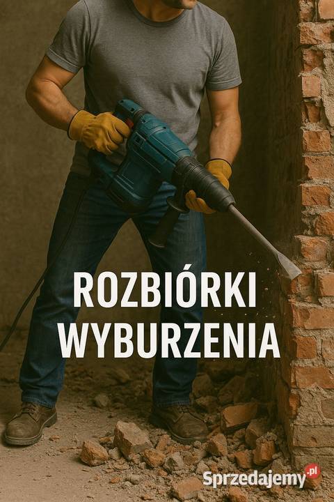 Rozebranie chodnika rozbiórka demontaż skucie Wrocław usługi budowlane
