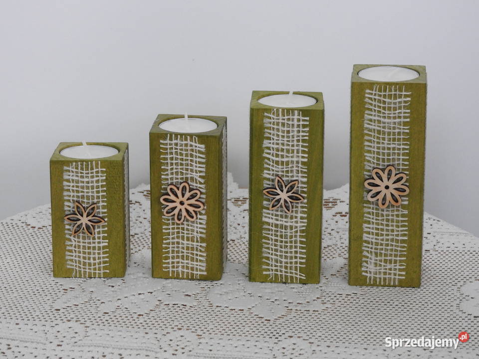 Świeczniki zestaw wieczny świecznik handmade Świeczniki Bytom sprzedam