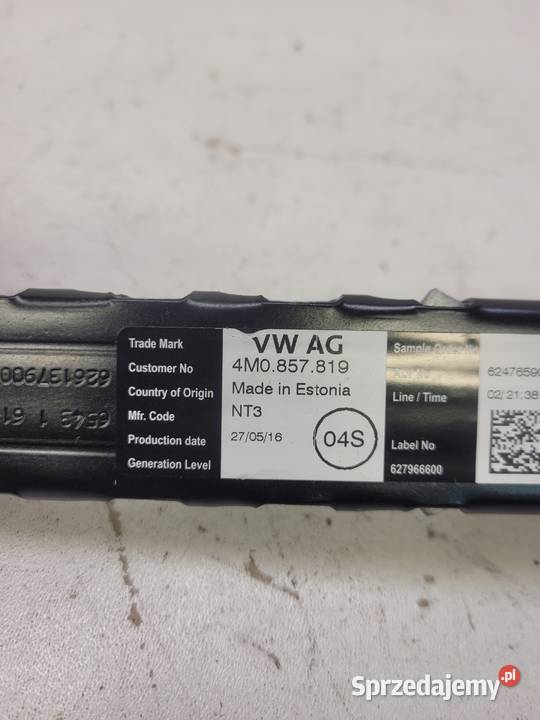 REGULACJA PASA AUDI A4 B9 A5 8W Q7 4M 4M0857819 osobowe Przystajń
