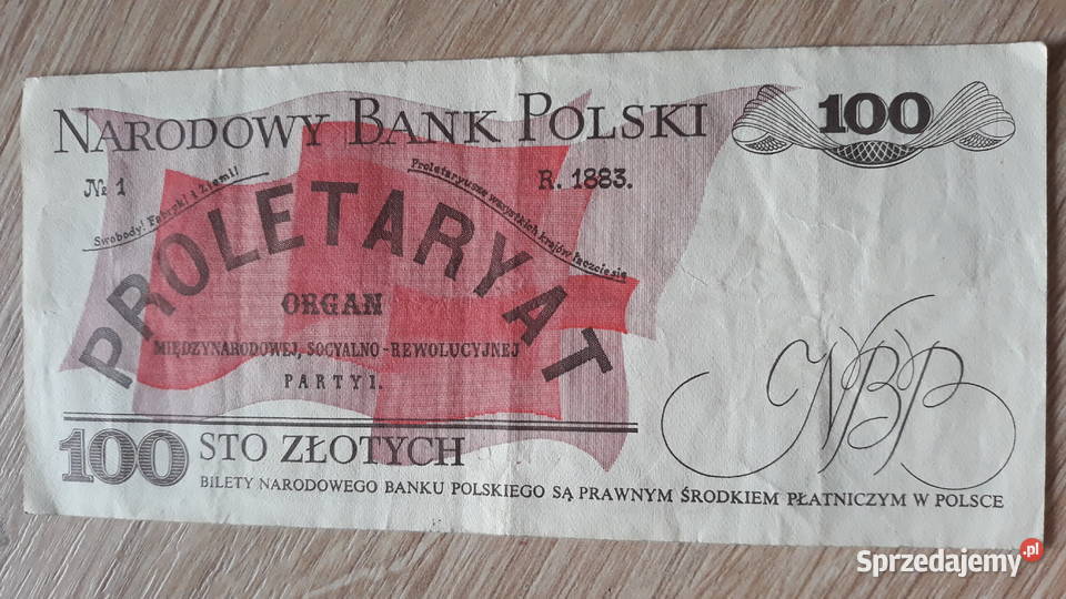100 złotych 1VI1986 seria SR 2 Konin