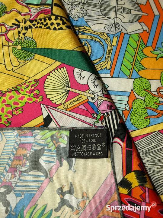 Hermes Paris Animapolis apaszka jedwabna 9090