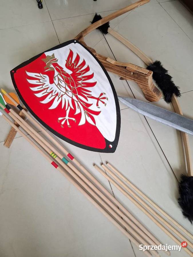 Zestaw rycerza łuk kusza strzały miecz zabawki Kraków sprzedam