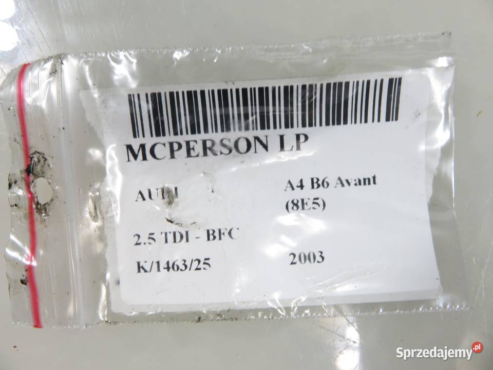 AMORTYZATOR LEWY PRZEDNI AUDI A4 B6 25 V6 TDI osobowe małopolskie