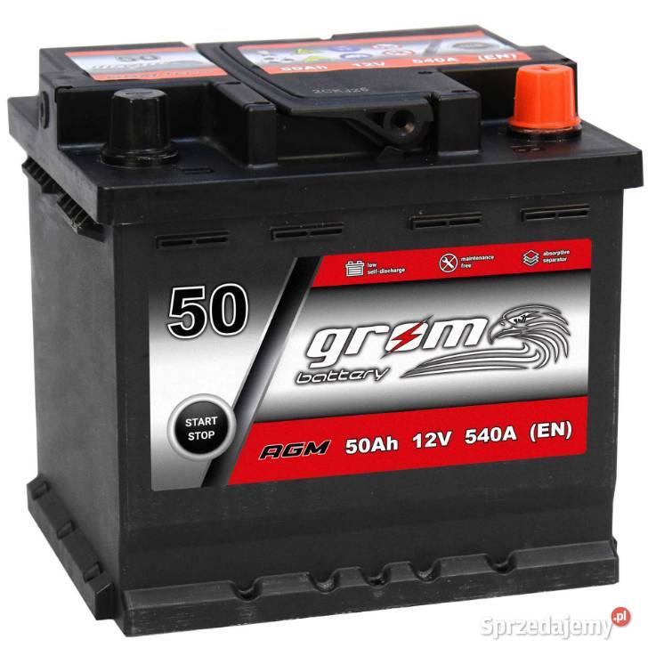 Akumulator GROM AGM STARTSTOP 50Ah 540A Prawy pomorskie