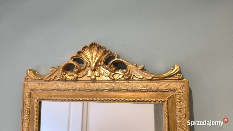 Piękne drewniane lustro rzeźbione Łódź