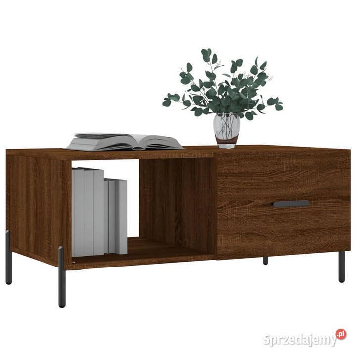 Stolik kawowy brązowy dąb 90x50x40 WM829227 mazowieckie Warszawa