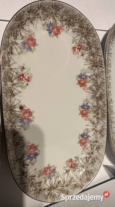 Stare półmiski owalne zestaw 3 Porcelana dolnośląskie