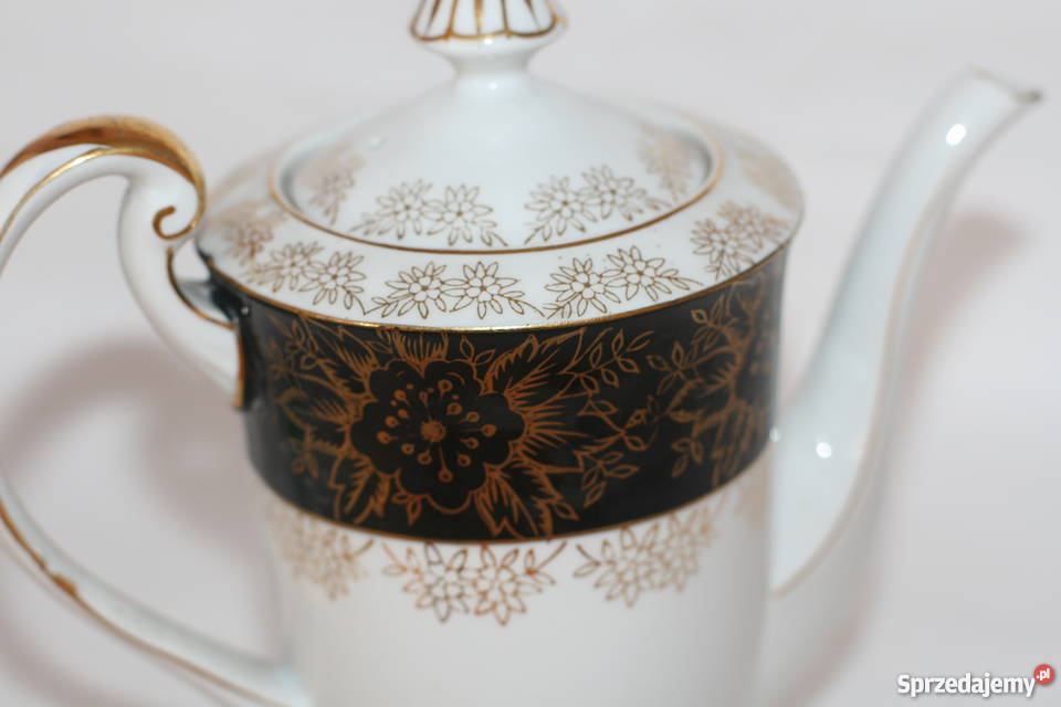 PORCELANOWY ZŁOCONY SERWIS KAWOWY Gdańsk