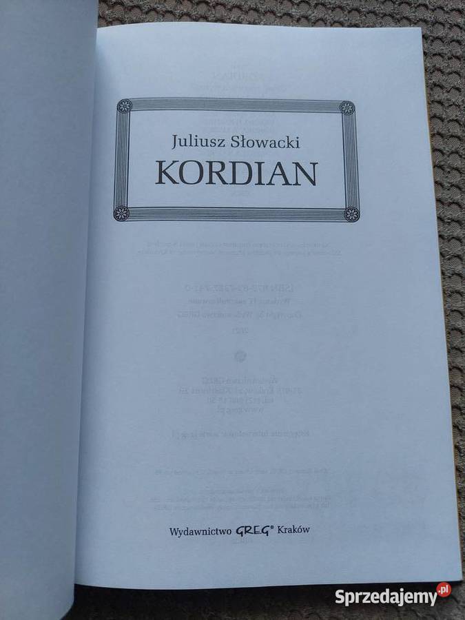lektura z opracowaniem Kordian Juliusz Słowacki dramaty, utwory sceniczne