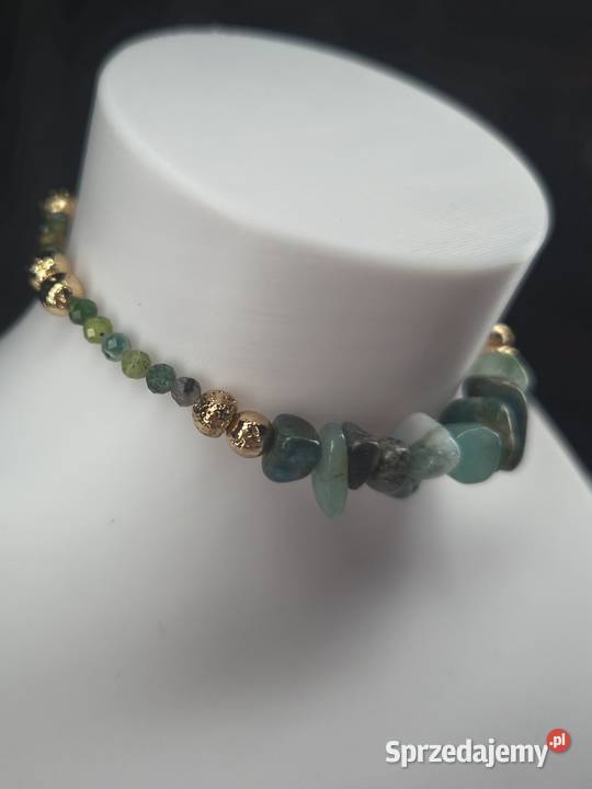 Bransoletka złota pistacja