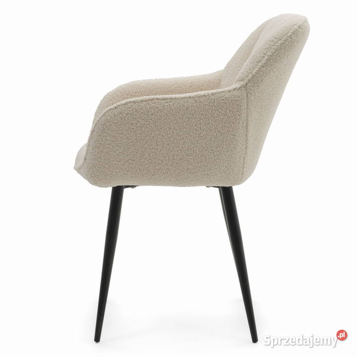 Krzesło Tapicerowane Lago Jasnobeżowe Boucle Tarchały Małe sprzedam