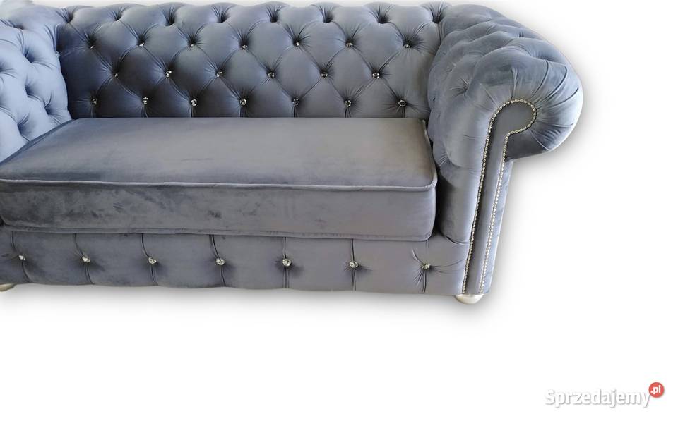 Sofy fotele Chesterfield pikowane