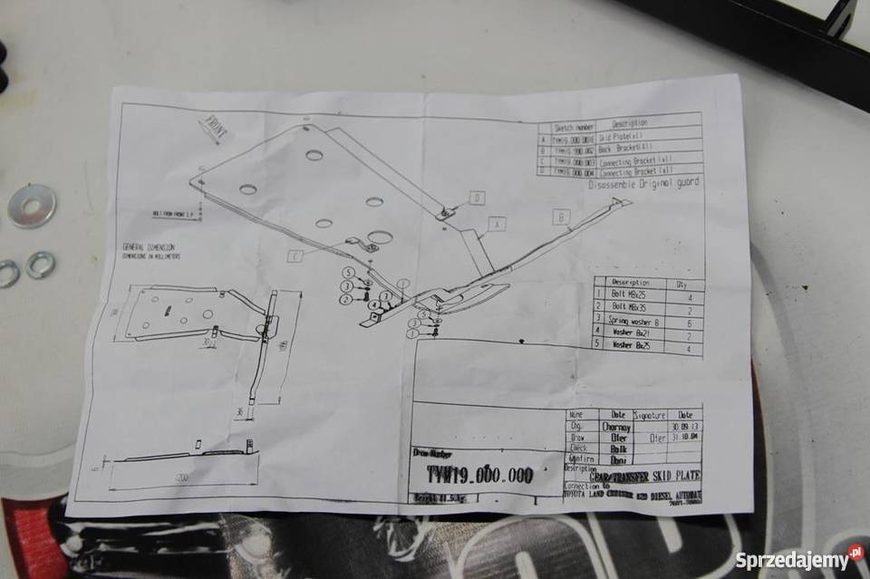 Osłona skrzyni biegów reduktora Mitsubishi L200 Pasłęk
