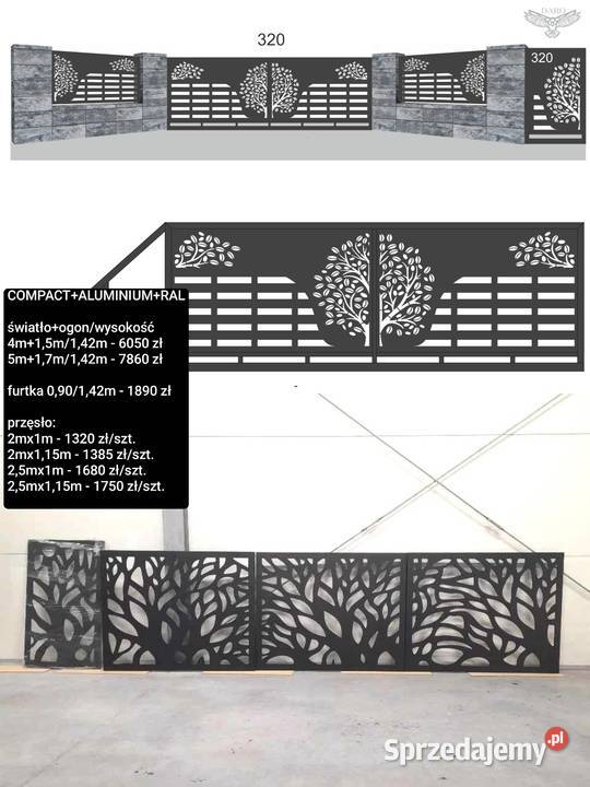 Brama przesuwna panel 3D fi 5mm 5mx142m ocynk