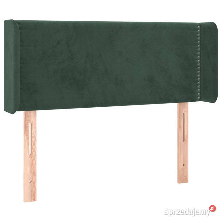 Zagłówek do łóżka z LED ciemnozielony 93x16x7888