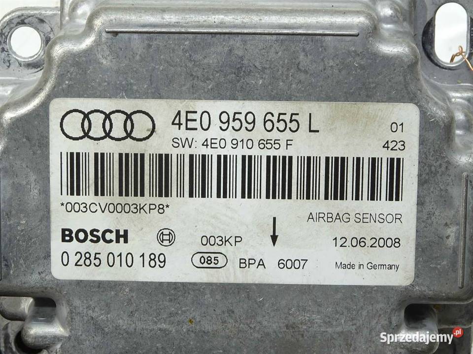 SENSOR AIRBAG AUDI A8 D3 4E0959655L 0210 CZUJNIK osobowe