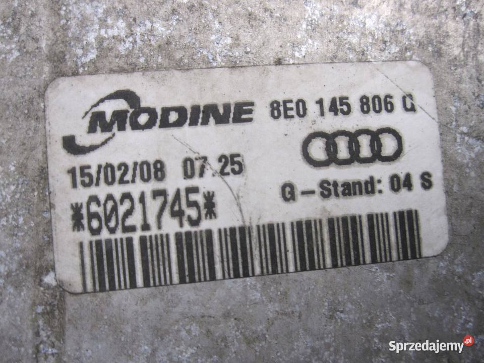AUDI A4 B7 SLINE 08r intercooler 8E0145806Q osobowe Kielce sprzedam