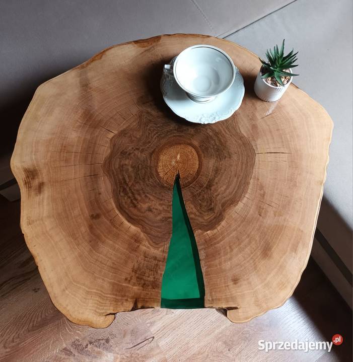 Piękny stolik kawowy Handmade Wyjątkowy Plaster