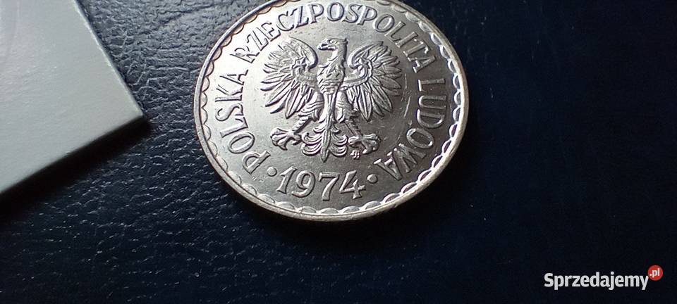 Stare monety 1 złoty 1974 PRL Polska piękna Lesko