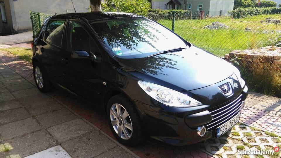 Czarny PEUGEOT 307 II 16 16V Pb 2006 HB 5 drzwi benzyna lubuskie Żary sprzedam