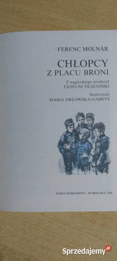 Chłopcy z placu broni Ferenc Molnar Książki dla dzieci Lublin