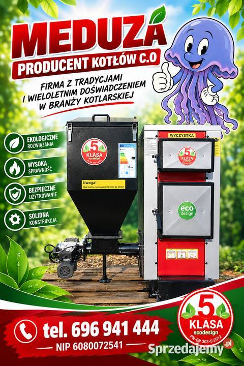 Kocioł na pellet / ekogroszek MEDUZA – 5 Klasa Ecodesign