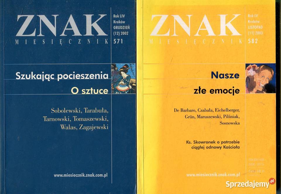 Znak Miesięcznik 2003 582 2002 571 Szczecin sprzedam