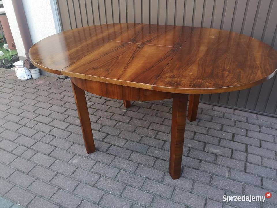 Stół ArtDeco Orzech Okrągły 110 Zgrabny Antyk Swarzędz