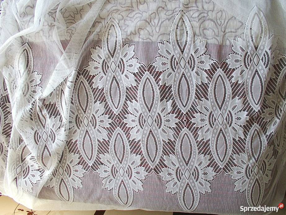 duża biała żakardowa FIRANA taśma marszcząca biały Wystrój okien Oleśnica